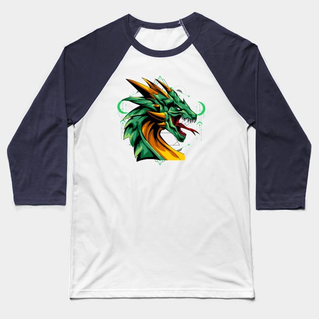 dragon head Baseball T-Shirt by SHINIGAMII